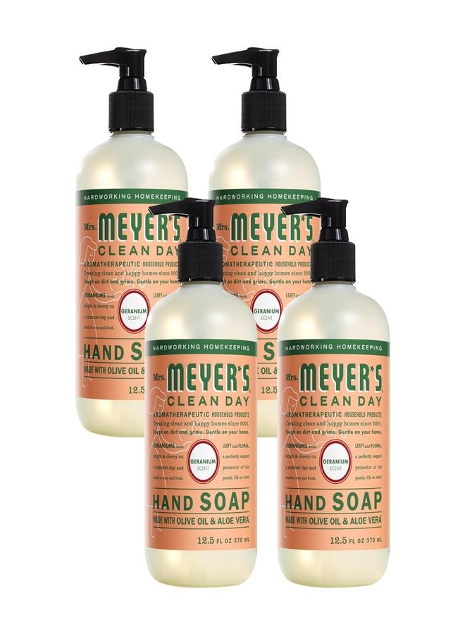 Mrs. MEYER'S Liquid Hand Soap Geranium 12.5 Fl Oz (Pack of 4) - Image 1